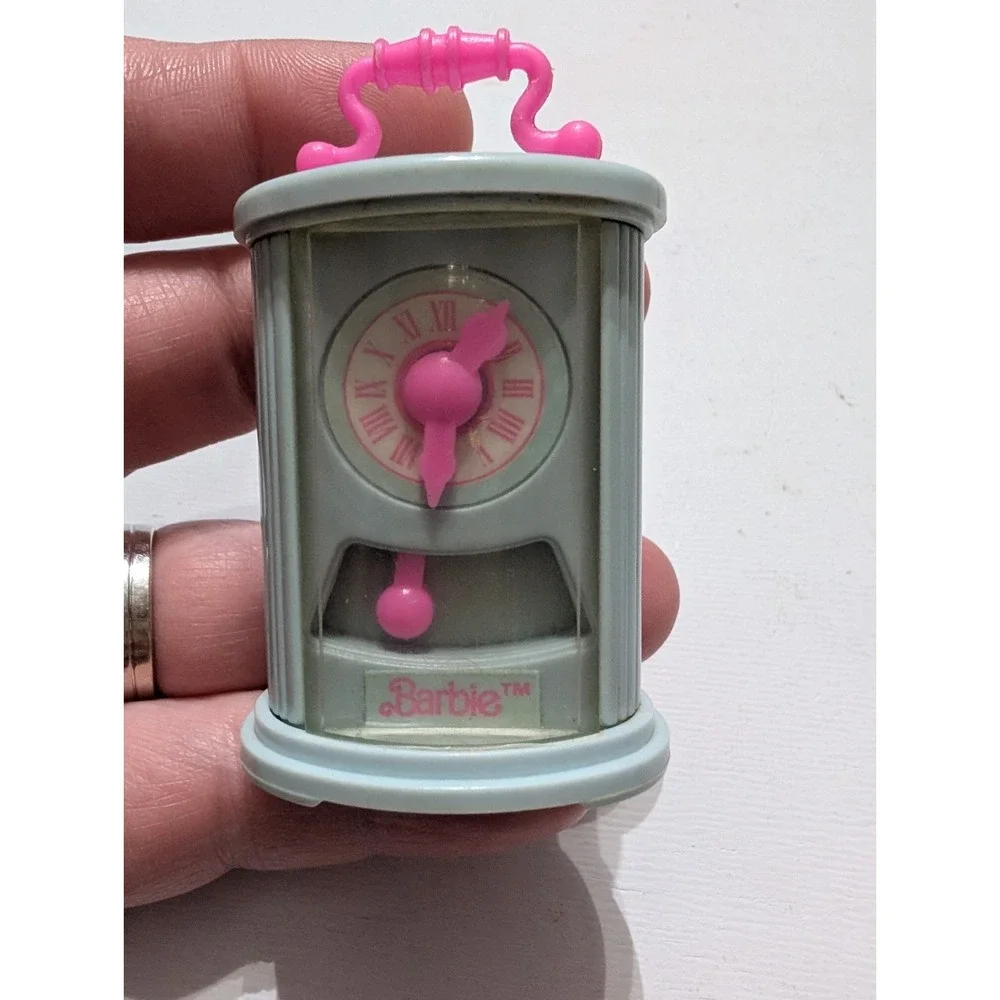 Vintage Barbie Wind-up Miniature Clock Toy (WORKS GREAT)